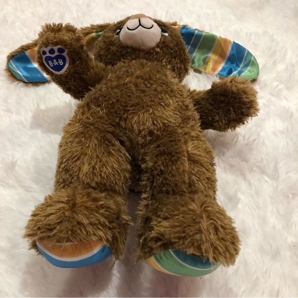 Bunny Build A Bear Workshop Easter Blue Eye Bunny Striped Ears - Picture 4 of 9